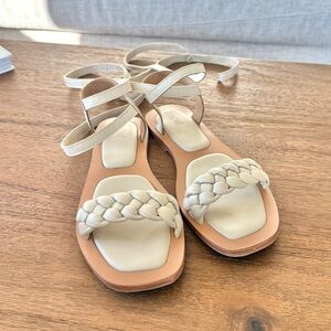 Braided flat sandal